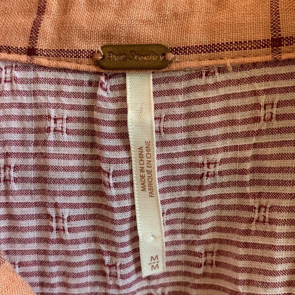 Free People No limits Peach in Plaid shirt - Picture 9 of 11